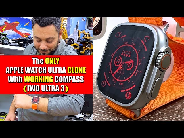 VWAR IWO ULTRA 3 Smart Watch - Apple Watch ULTRA Clone with Real COMPASS