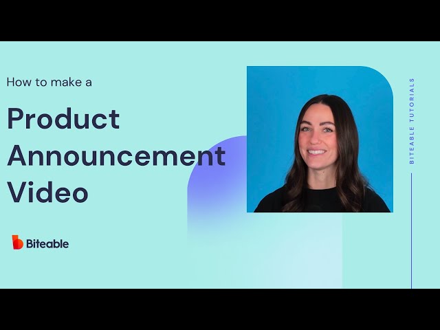 How to make a product announcement video