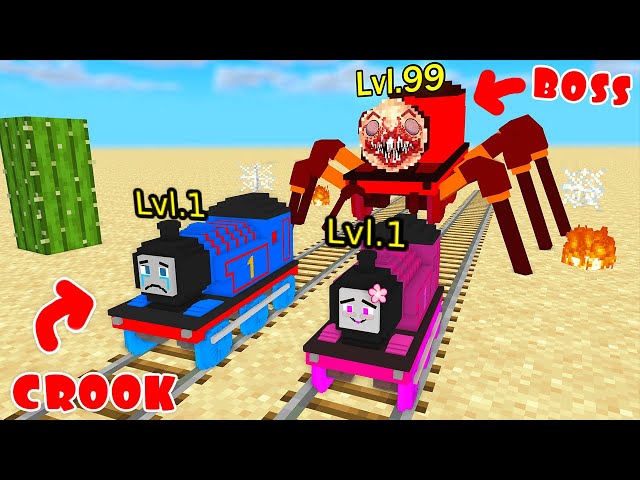 CROOK Thomas vs BOSS Choo Choo Charles - Monster School : Minecraft Animation