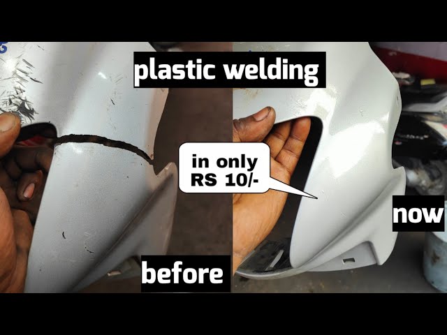 plastic welding : broken 💔 fiber parts welding perfectly and restoration video.