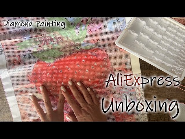 Diamond Painting Unboxing | AliExpress - Sortiersystem und Erdbeer Bild für Happy Strawberry Time