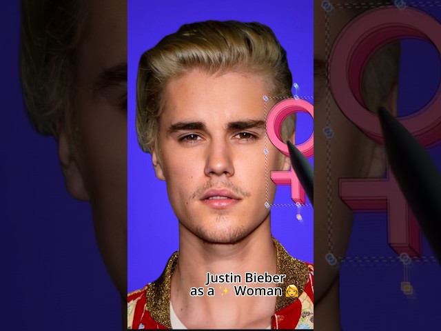 if ✨ Justin Bieber ✨ as a Woman ✨ and she looks so gorgeous 🥰 | SISWA #shorts
