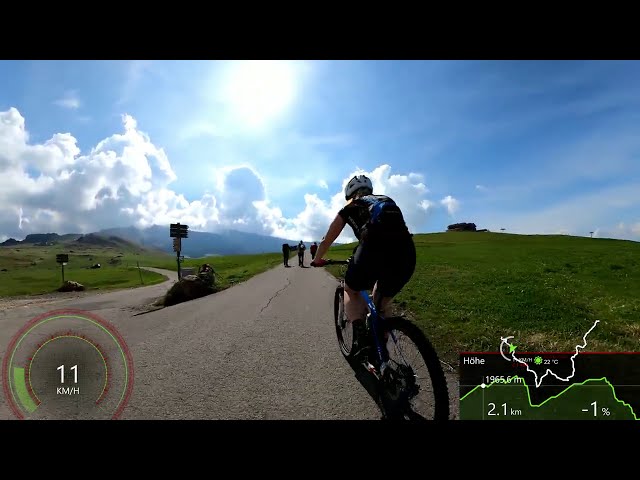 Ultimate 45 minute Scenic Cycling Workout Alps 🚵‍♂️😎 Seiser Alm Dolomiti Italy Garmin 4K