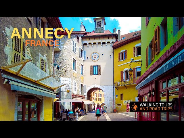Annecy - Old French Town Walking Tour 4k - Most beautiful city in France - Venice of the Alps