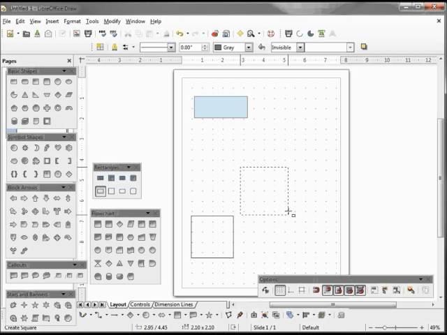 LibreOffice Draw (12) Shapes Part 1