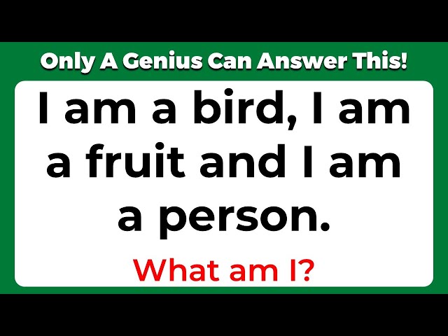 ONLY A GENIUS CAN ANSWER THESE 10 TRICKY RIDDLES | Riddles Quiz - Part 3