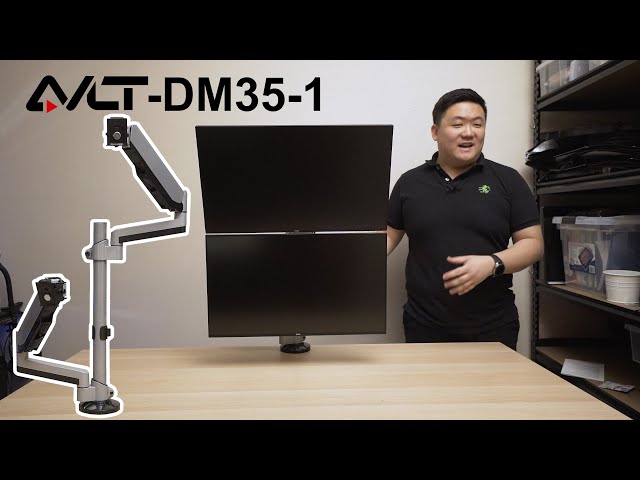Dual Stacking Gas Spring Monitor Arm - AVLT-DM35-1 | Setup Video