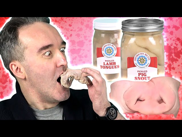 Irish People Try New Weird Pickled Foods (Lamb Tongue, Pickled Pig Snout)