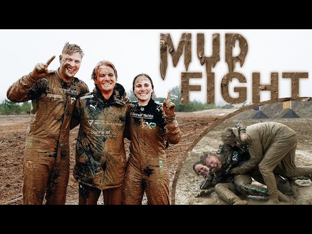 We Raced Team Hamilton + Button to Win the Championship | Mud Fight Celebrations | Rosberg