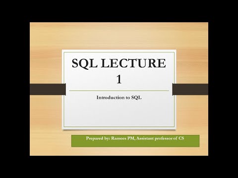 SQL Lectures(malayalam)
