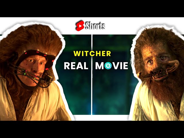 The Witcher Without CGI Scene Comparison #shorts #thewitcher