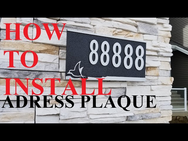 HOW TO INSTALL Address Plaque Address Plate on Stone Wall