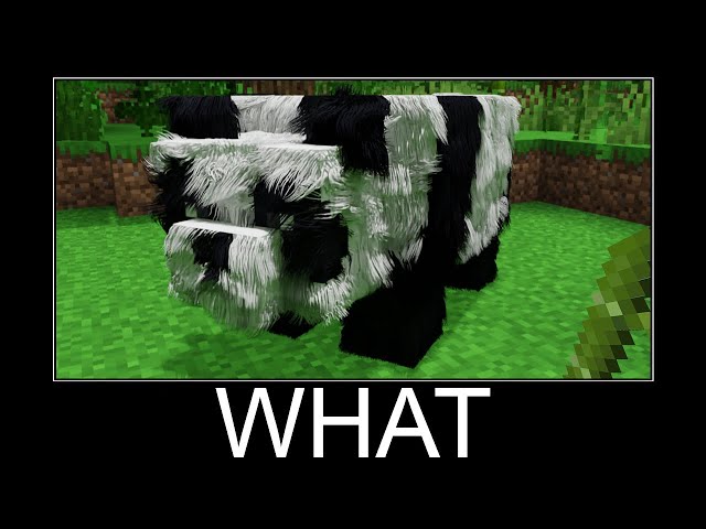 Minecraft realistic wait what meme part 54 - realistic panda, sheep, water, lava