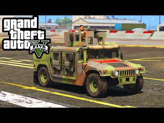 GTA 5 - Military ARMY Patrol Episode #44 DEFEND THE HILL! (Thanksgiving Special) Humvee, Fighter Jet