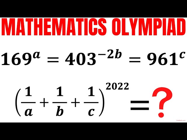 Mathematical Olympiad | Learn to find the value of (1/a + 1/b + 1/c)^2022 | Math Olympiad Training