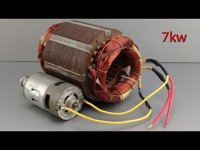 How to generate homemade infinite energy 240v 7kw with DC motor and an engine 💡