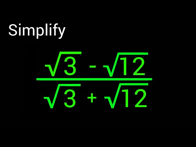 A Nice Square Root Math Simplification | How to solve!!