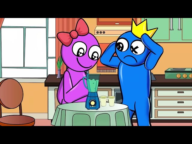 Pink Likes Handsome Boys - Rainbow Friends - Pink & Blue Love Story - Cartoon Animation