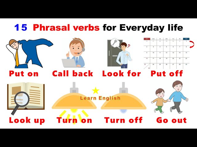 15 Phrasal Verbs For Everyday Life | English Vocabulary | Phrasal Verbs