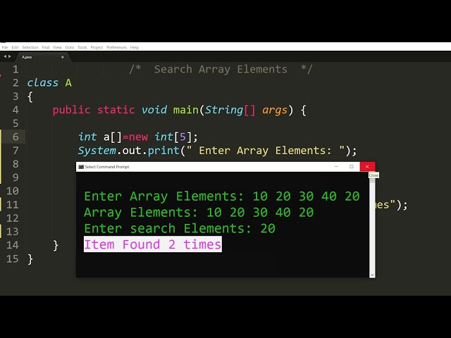 Java program to search an element in array | Learn Coding