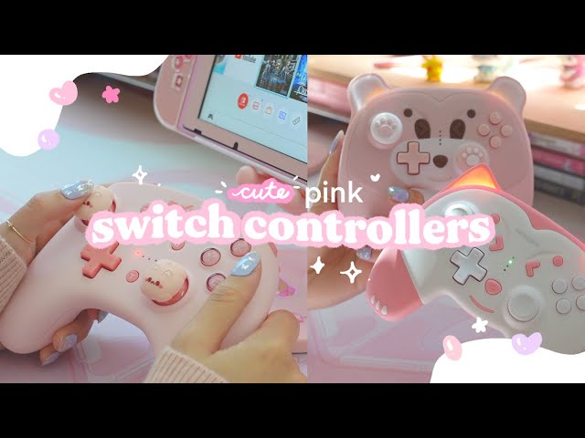 🍧 cute pink controllers for the switch | i tried them so you don't have to ;) feat. miikare ❀