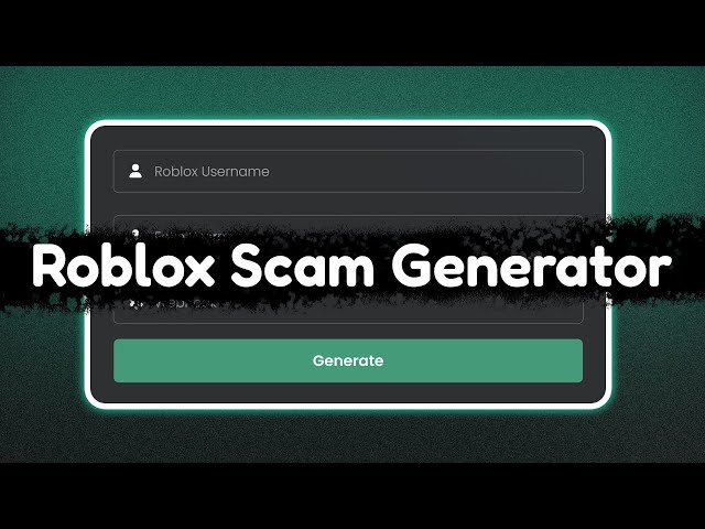 I Tried a Roblox Scam Website Generator…