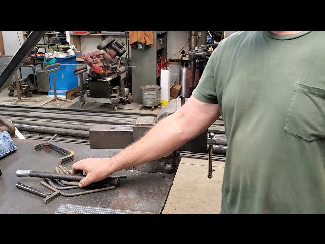 How to cold bend 3/8" and 1/2" rebar and 1/2" sq. bar steel.