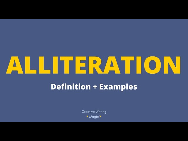 ALLITERATION - Definition + Examples ⛱️