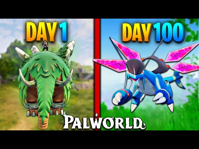 I Survived Palworld For 100 Days | New Pokemon Game 2024