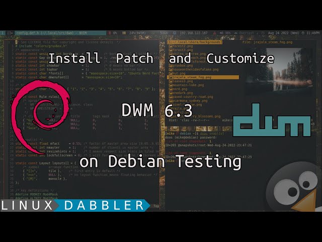 Install, Patch, and Customize DWM 6.3 on Debian Testing