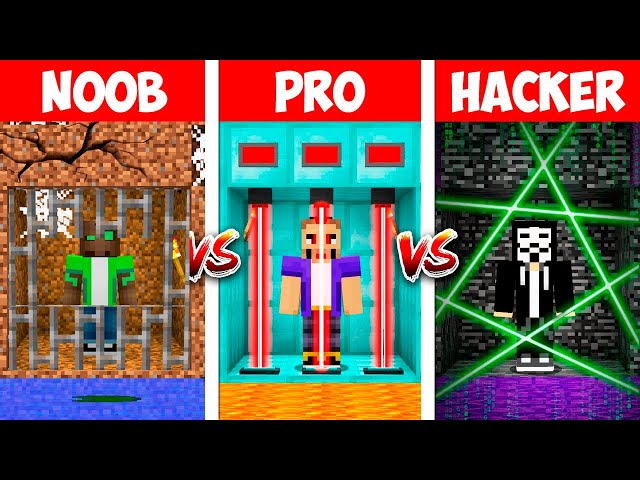 Minecraft Prisión NOOB vs PRO vs HACKER: Imposible Escapar de la Prisión Más Segura