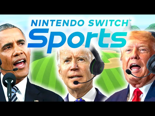 US Presidents Play Nintendo Switch Sports Golf 7