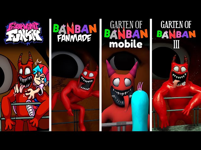 Garten of Banban 3 ALL Evil Banban ORIGINAL vs FNF vs MOBILE vs FANMADE | Banban vs FNF