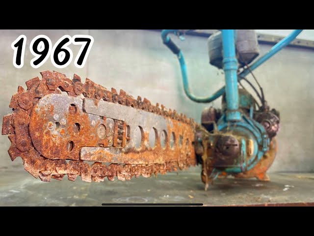 Full Restoration Old Heavy Chainsaw from USSR. Great project.