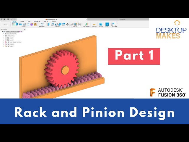 How to Design a Rack and Pinion Assembly in Fusion 360 - Part 1