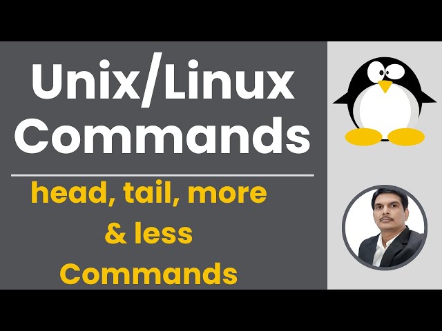 Part 4 - Unix/Linux for Testers | head, tail, more & less Commands