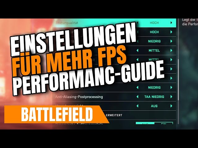 Battlefield 2042 | Beste Einstellungen für mehr FPS und bessere Leistung! Tipps und Tricks