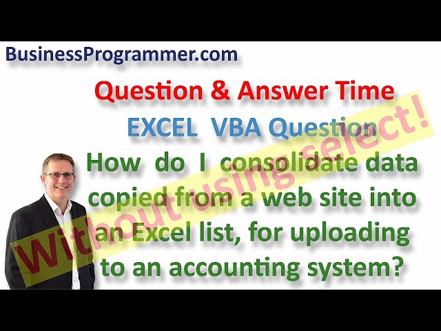vba excel consolidate multiple worksheets