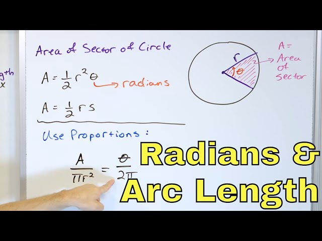 Radians, Arc Length & Sector Area of a Circle - [2-21-1]