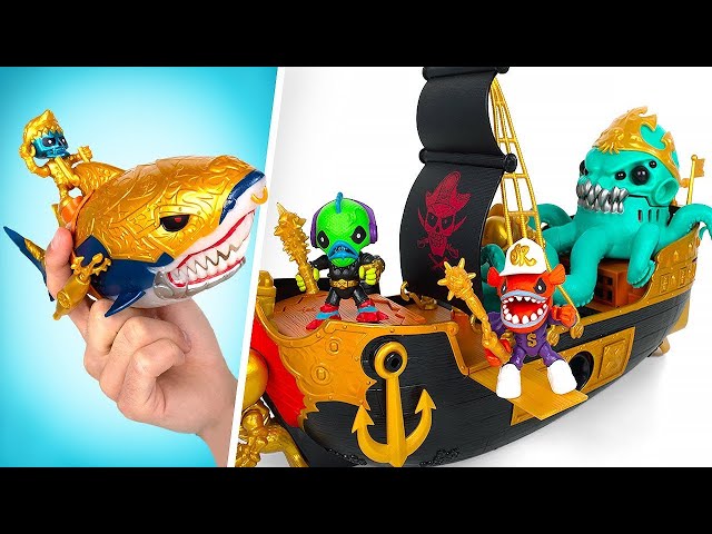 Versunkenes Goldschiff, Schatzflasche und Gold-Hai || Treasure X Spielsets UNBOXING