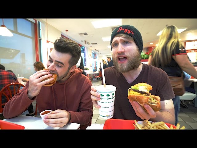 HIS FIRST TIME EATING IN N OUT REACTION!