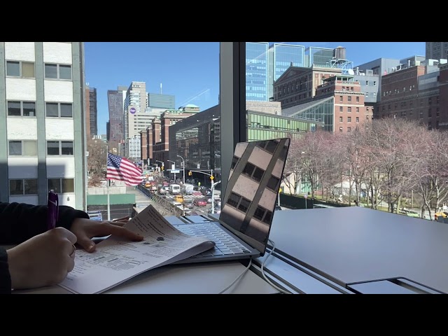 [Study with me] at New York University | 뉴욕대 열람실에서 함께 공부해요 | 간호대생 스터디윗미 | real time