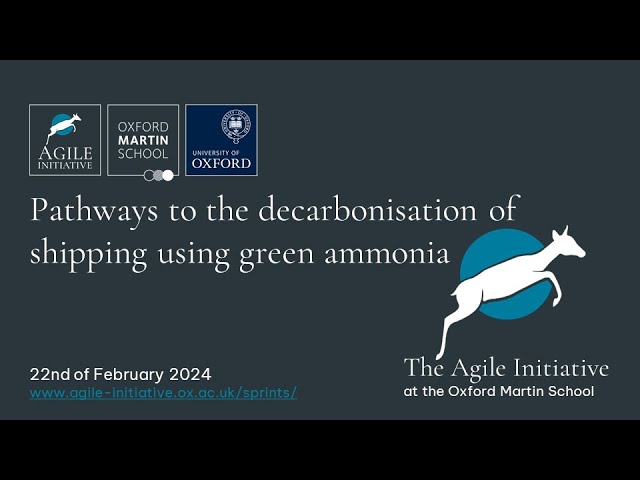 The Agile Initiative: How can maritime shipping transition to green ammonia as fuel?