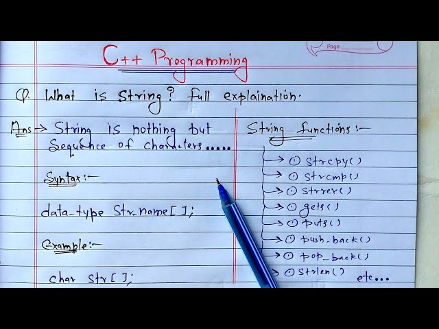 C++ Strings | What is String? full Explanation