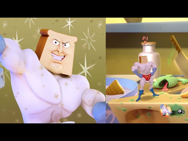 Powdered Toastman Showcase – Nickelodeon All-Star Brawl