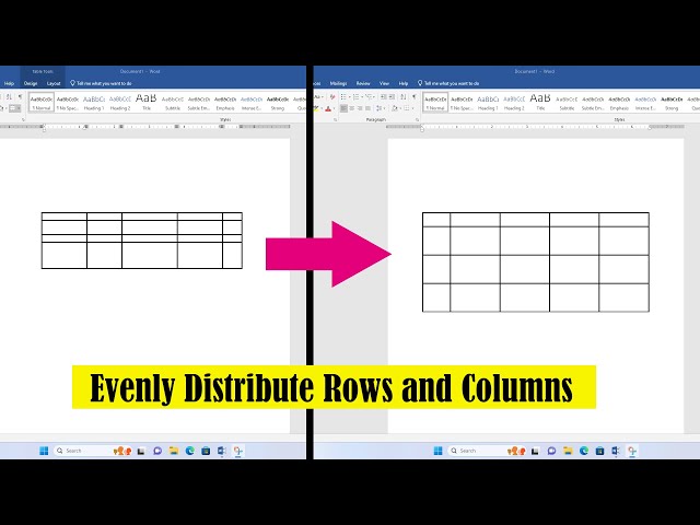 3 Ways to Evenly Distribute Rows and Columns in a Table in Word