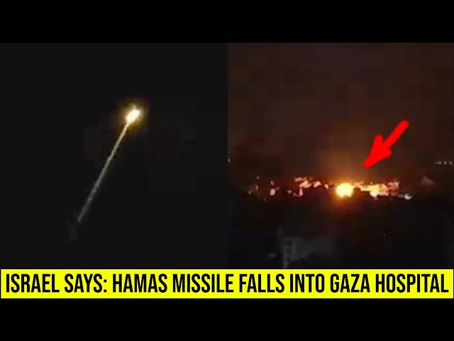 Israel says failed Hamas rocket caused devastating Gaza hospital blast.