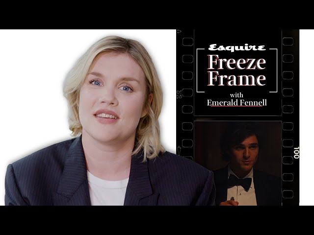 Emerald Fennell Breaks Down 'Saltburn' and Defends Jacob Elordi's Eyebrow Piercing | Freeze Frame