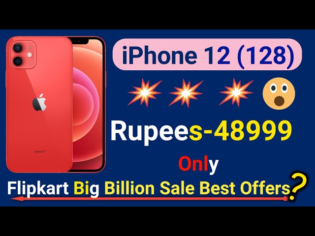 iPhone 12 Red Unboxing only at 51999/-| Big Billion Days Flipkart Offer | iPhone 12 (128) Review