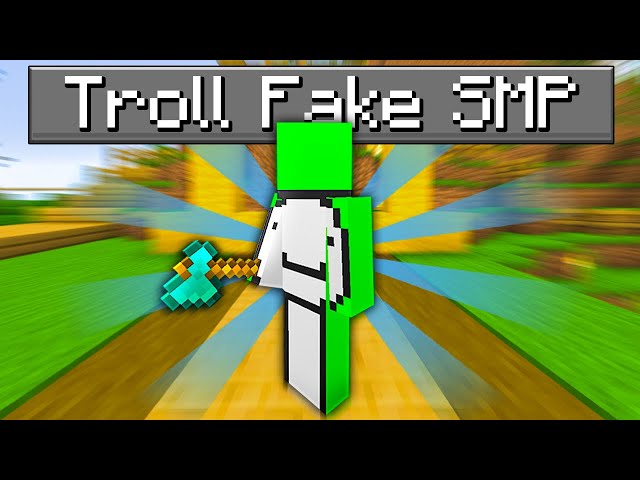 Trolling a fake Dream SMP in Minecraft...
